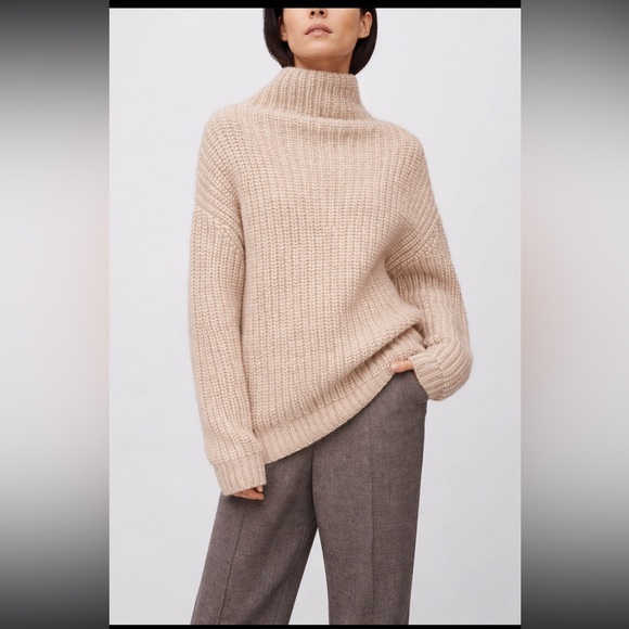 Wilfred Sweaters - Wilfred Beige Turtleneck Sweater